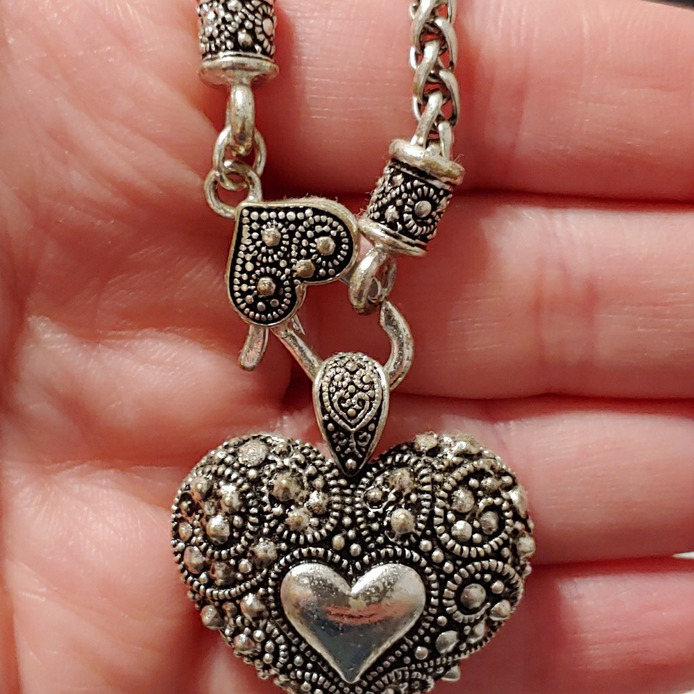 Black and metal heart